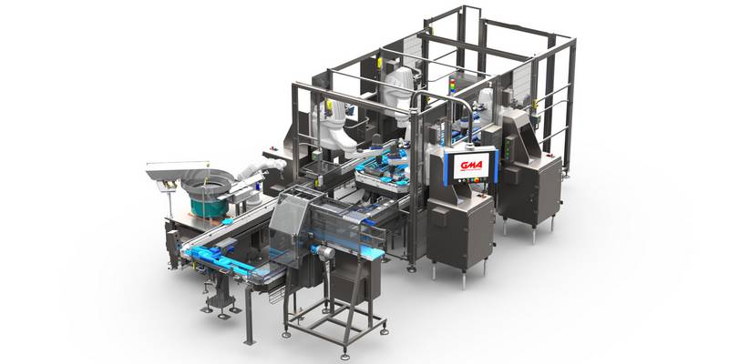 food handling robotic automation for ball shaped products